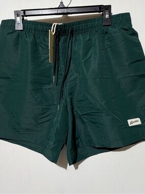 NWT Bather Solid Pine Green Classic Swim Trunks Size Large (L/G)
